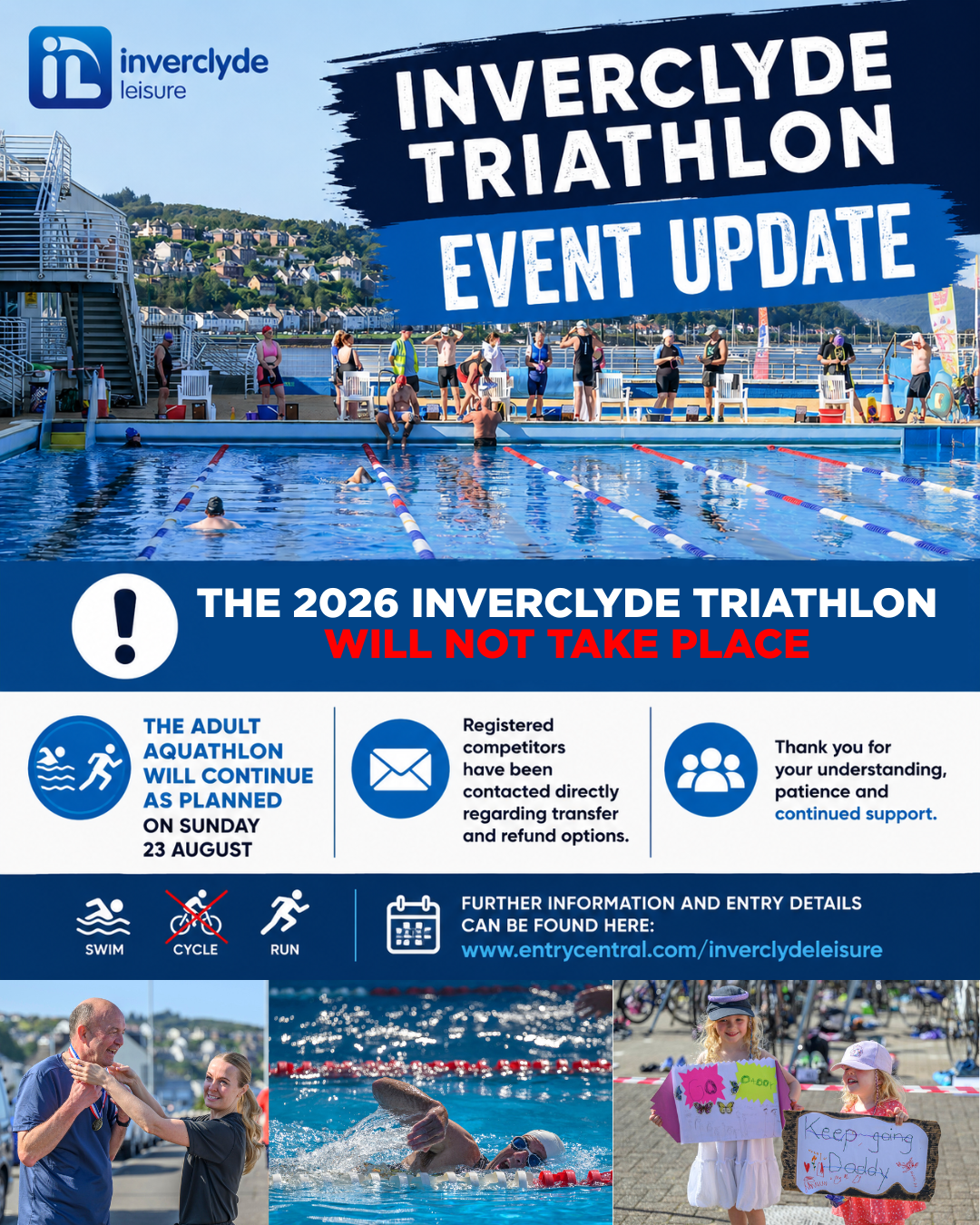 The 2026 Inverclyde Triathlon will not take place
